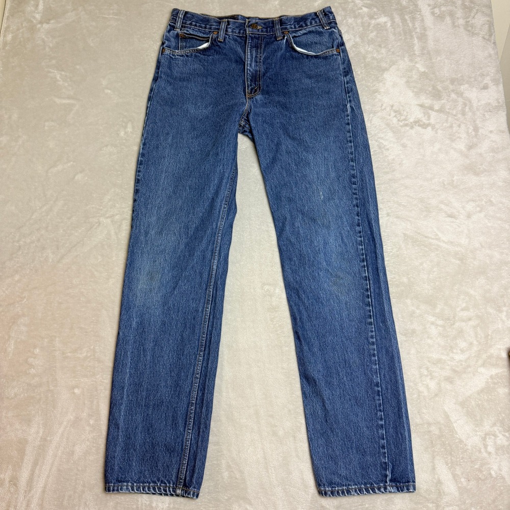Vintage 90s Levis 505 Jeans Mens 34x34 Blue Regular Straight Leg Orange Tab